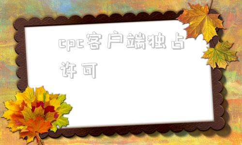 cpc客户端独占许可专利电子申请cpc客户端